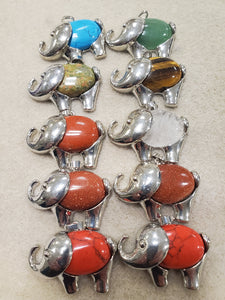 Elephant Gemstone Pendant