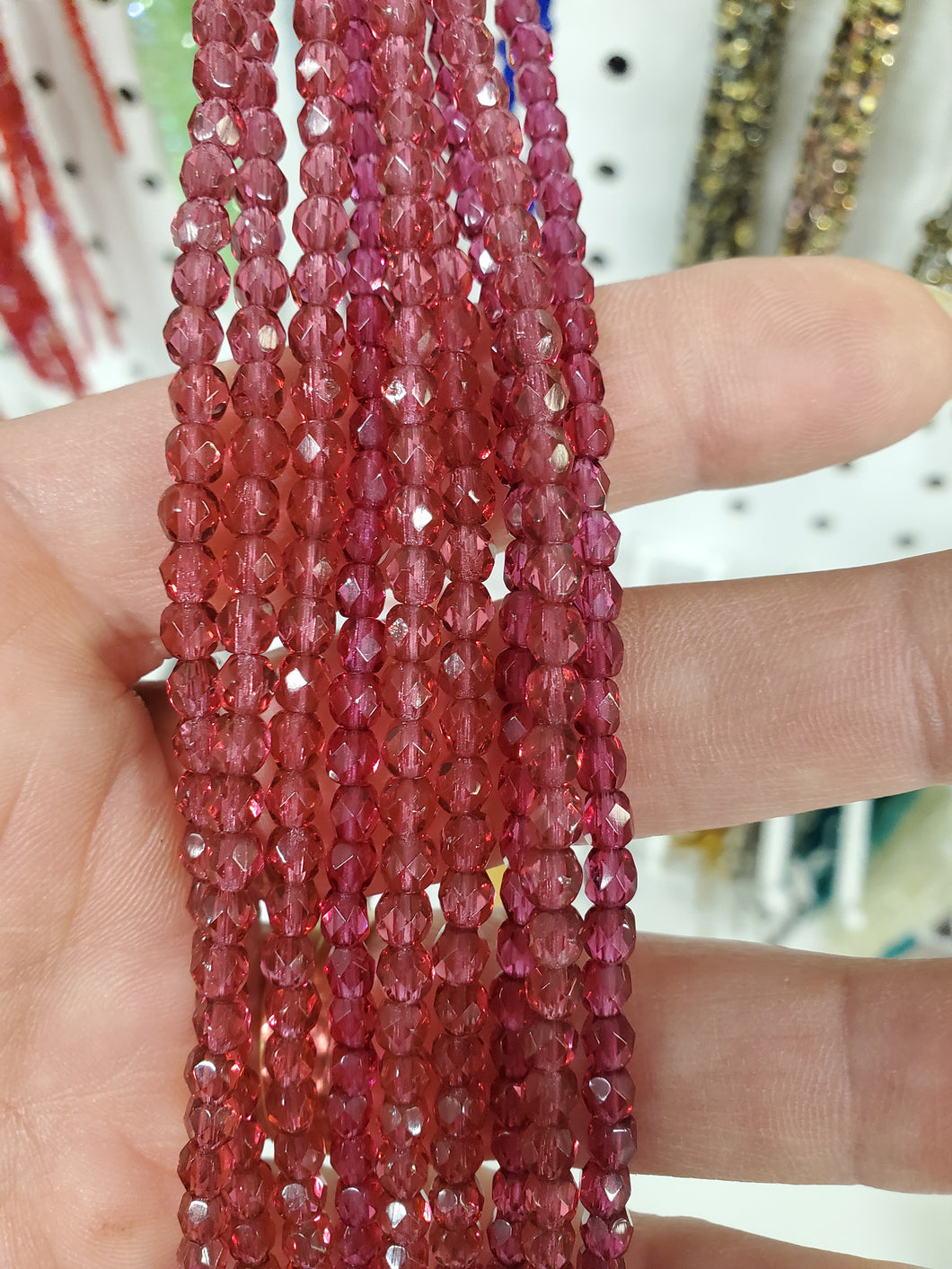 FIRE POLISHED CRYSTAL FUCHSIA