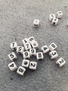 ACRYLIC NUMBER BEADS