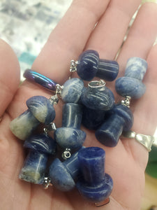 SODALITE MUSHROOM PENDANT