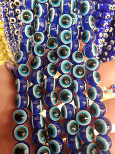 RESIN EVIL EYE BEAD 10X9MM