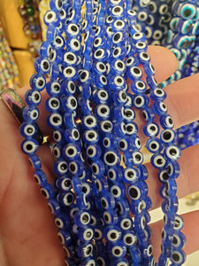 RESIN EVIL EYE BEAD 6X4MM