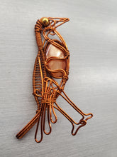 Load image into Gallery viewer, WIRE WRAPPED CARNELIAN BIRD PENDANT
