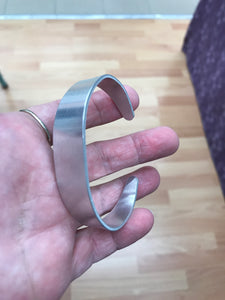 ALUMINUM BRACELET BLANK TAPERED 6X5/8"