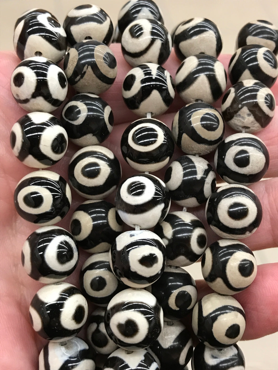 AGATE DZI BEAD 10MM