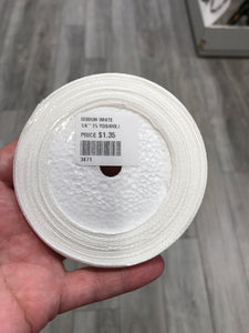 RIBBON WHITE 1/4"