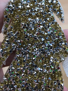 GLITTER HOTFIX RHINESTONE LEAF