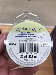 ARTISTIC WIRE ANTIQUE BRASS 26GA 30YD