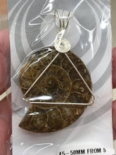 Load image into Gallery viewer, AMMONITE SILVER WIRE WRAPPED
