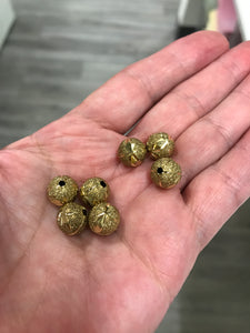 UNPLATED BRASS TEXTURED BEAD