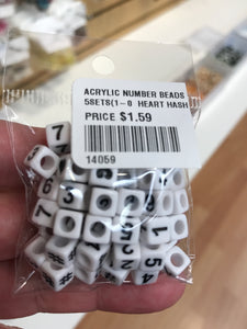 ACRYLIC NUMBER BEADS