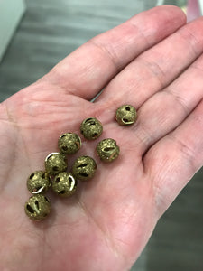 UNPLATED BRASS TEXTURED BEAD