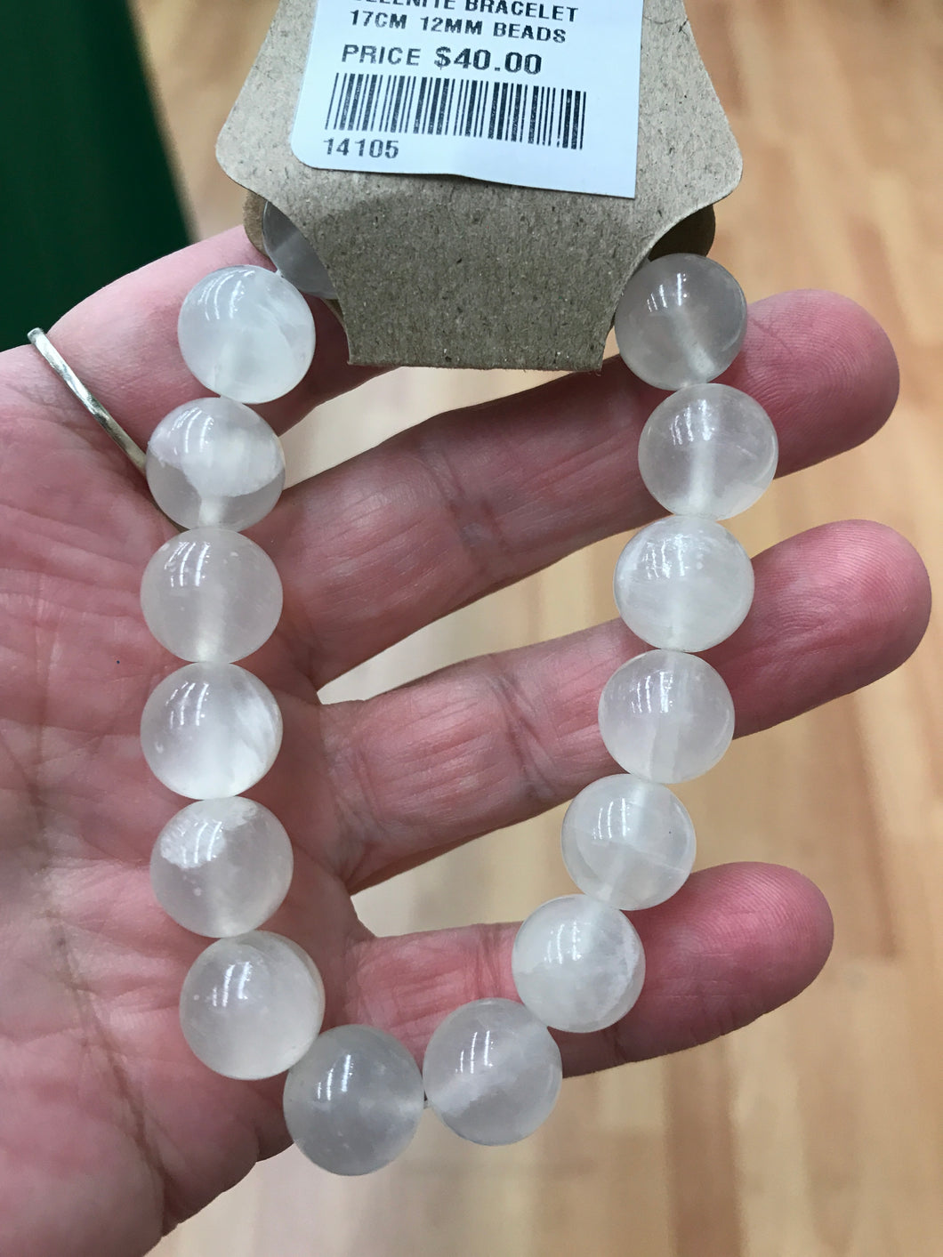 A Spiritual Oasis. | selling SELENITE bead bracelet for Men 12mm