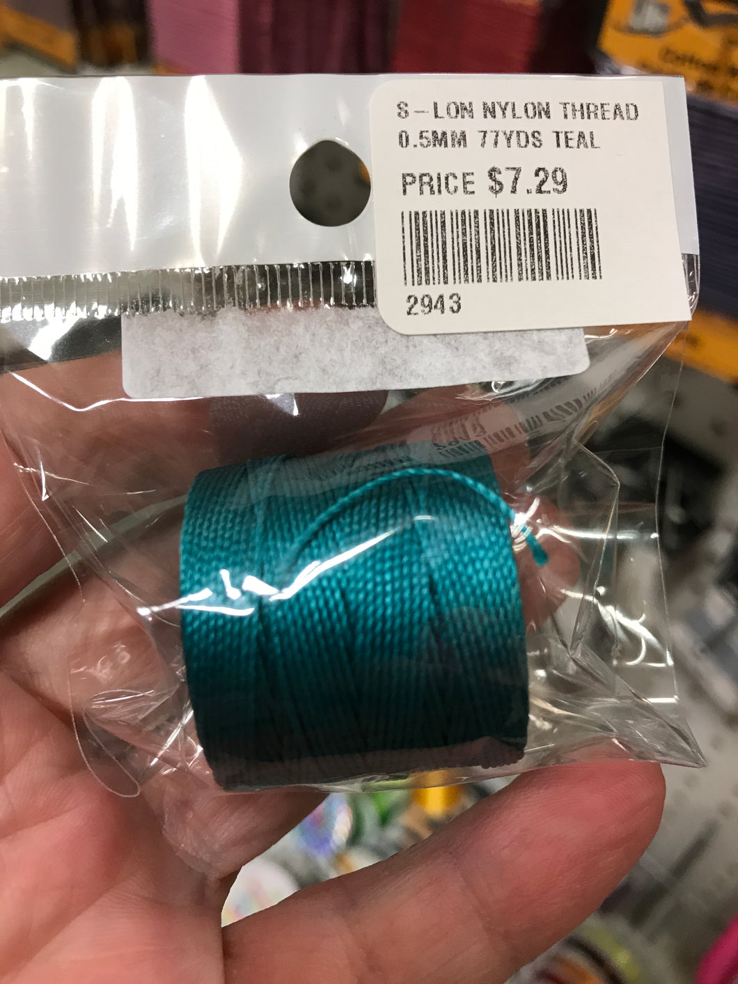 S-LON NYLON THREAD 0.5MM 77YDS TEAL